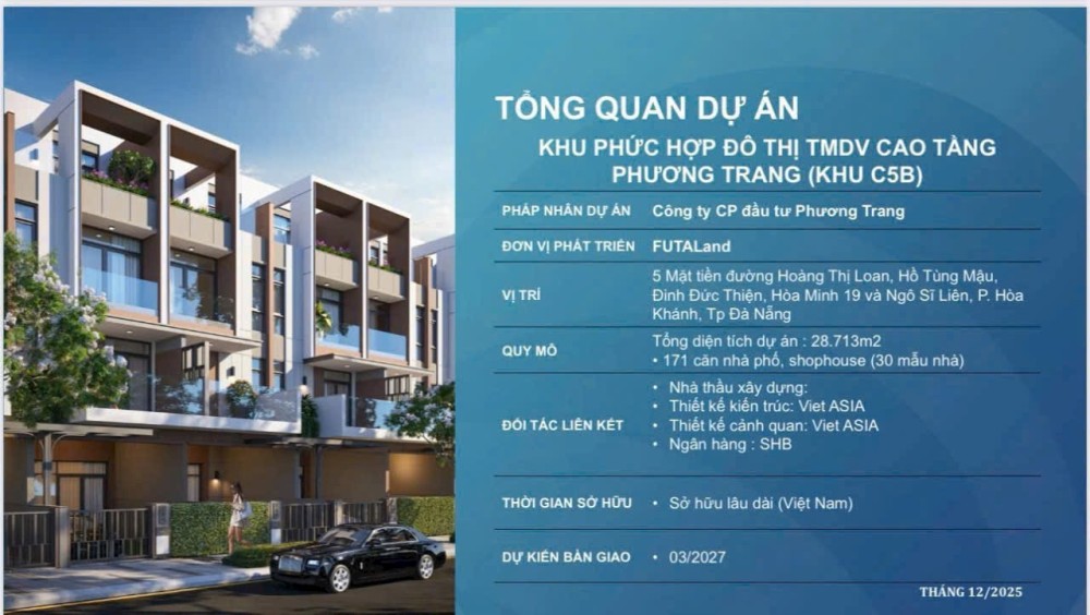 Khu phức hợp đô thị thương mại cao tầng Phương Trang Phân Khu C5B
